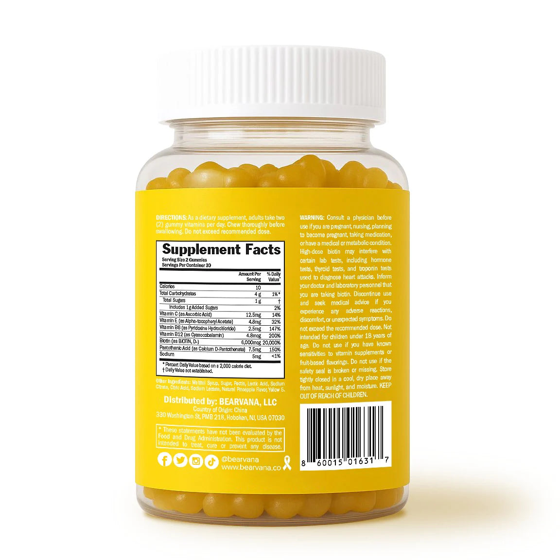 Bearvana Biotin Gummies X60