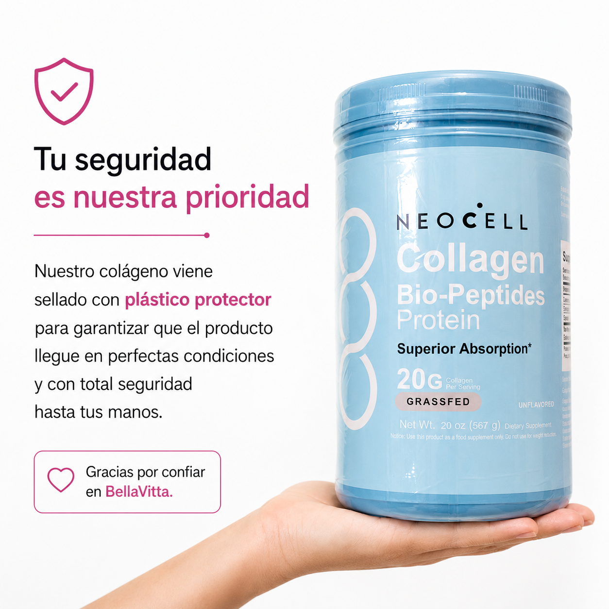 Colágeno Hidrolizado en Polvo NeoCell Super Collagen 567g - CON ENVÍO GRATIS