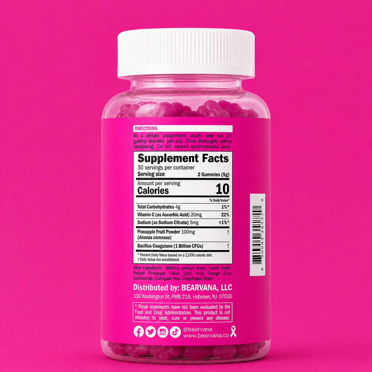 Gomitas Bearvana Breast con Colágeno y Vitaminas Femeninas (60 Unidades) - CON ENVÍO GRATIS