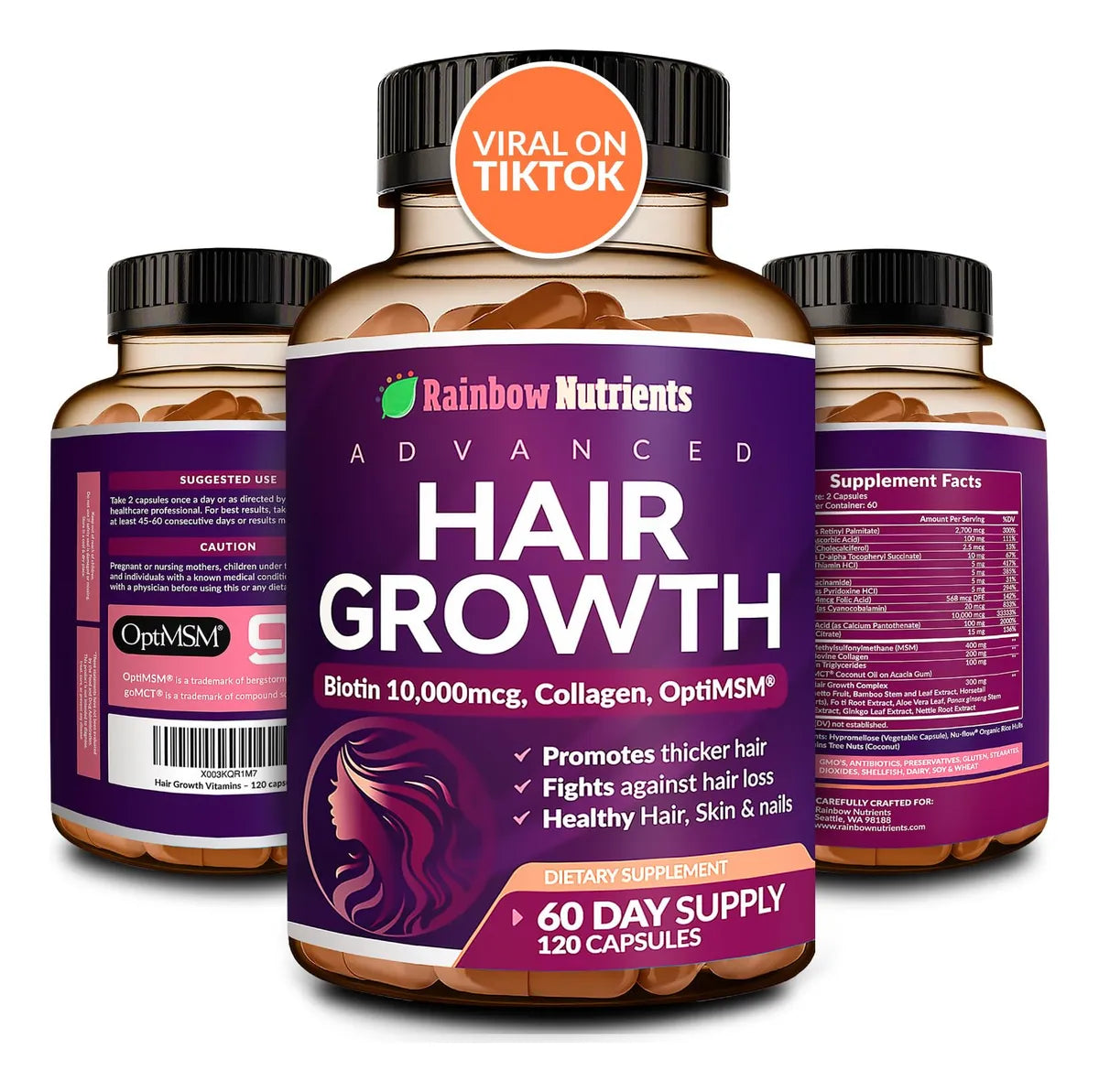 Hair Growth X120 Cápsulas