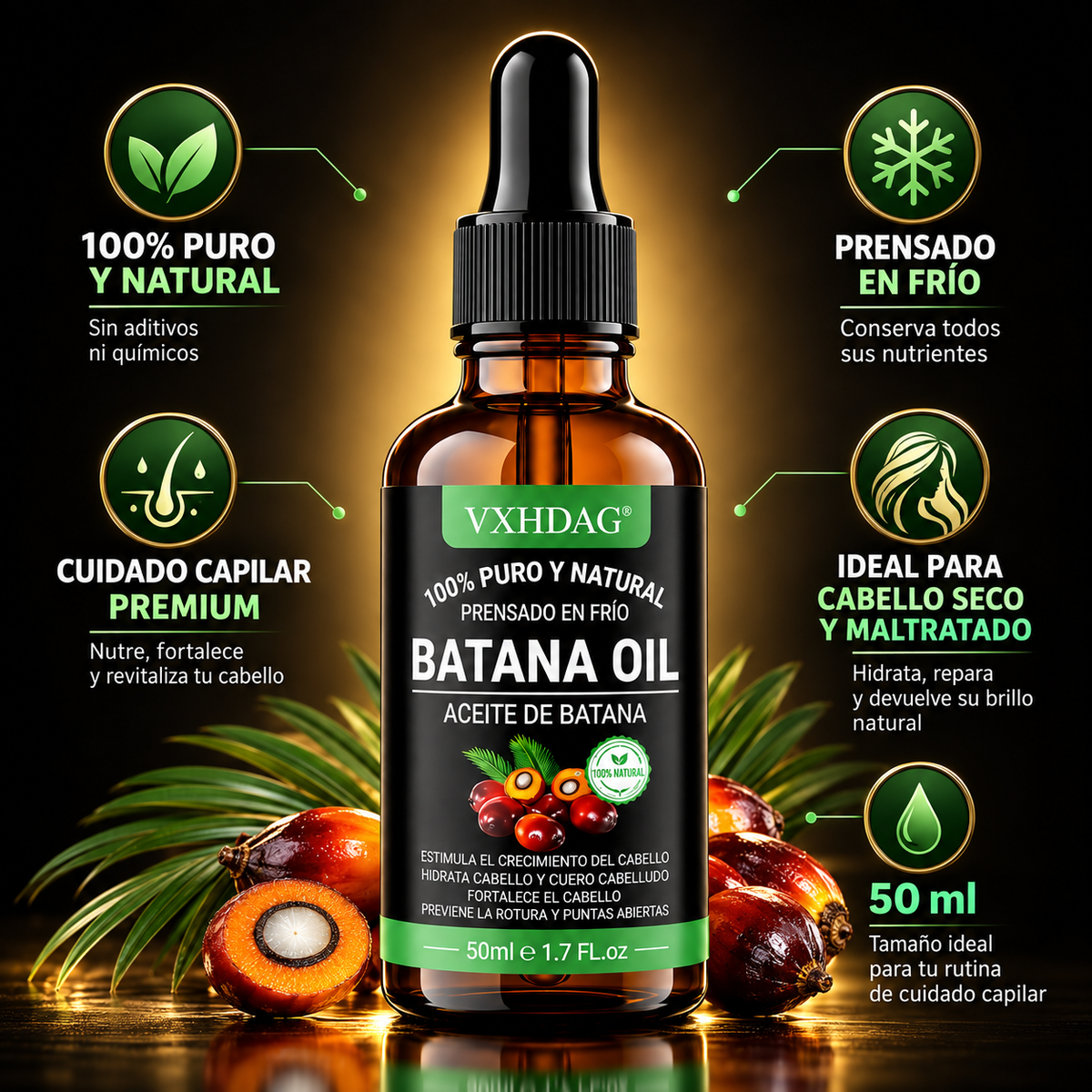 Aceite de Batana Premium 100% Puro | 50 ml
