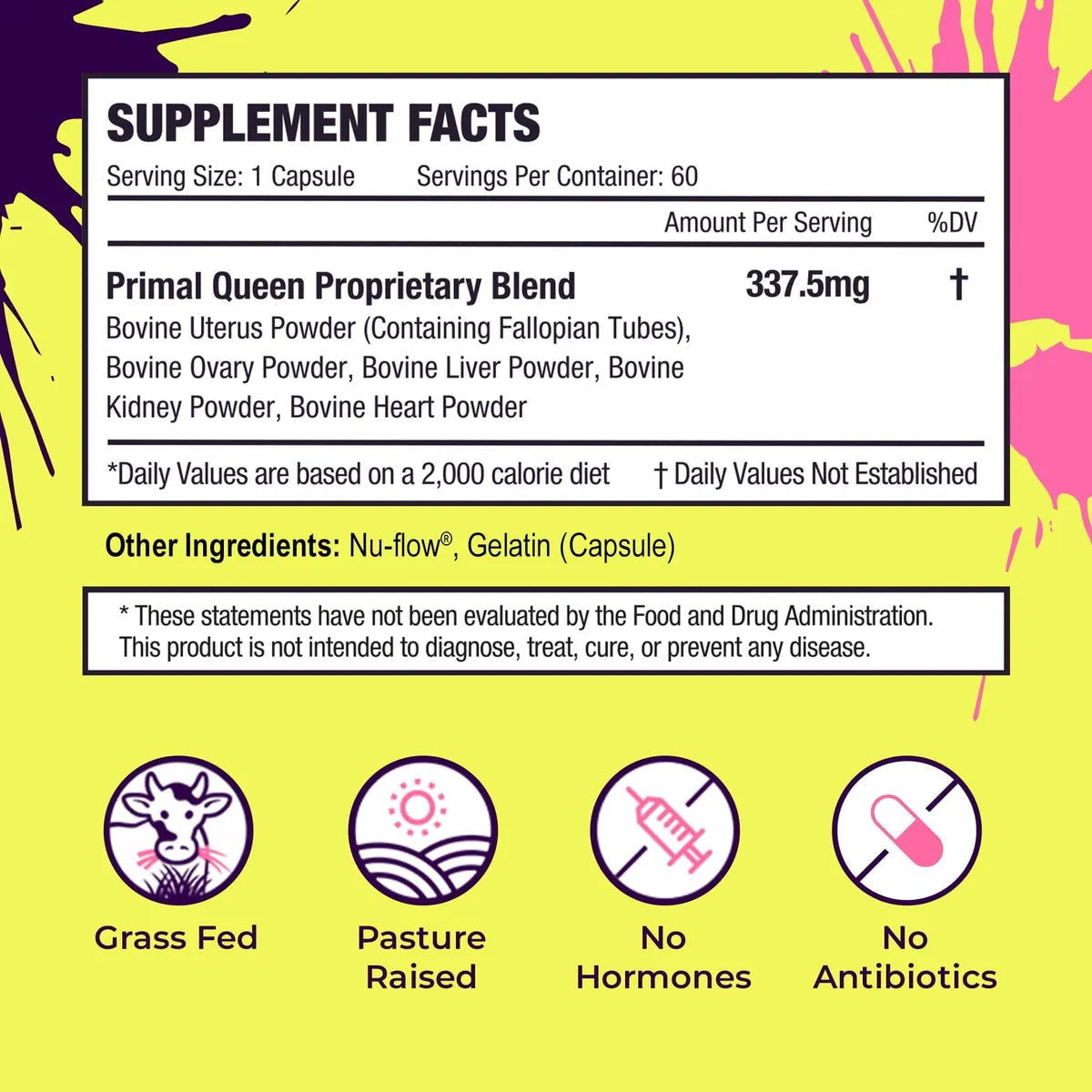 Suplemento para Mujeres Primal Queen | Vitaminas y Nutrientes (60 Cápsulas) - CON ENVÍO GRATIS