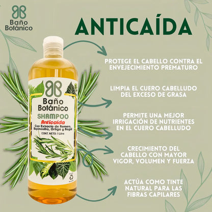 Shampoo de Romero Anti-Caída